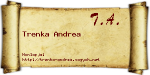 Trenka Andrea névjegykártya